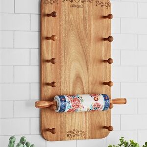 The Pioneer Woman 26 inchCeramic French Rolling Pin Dough with Holder